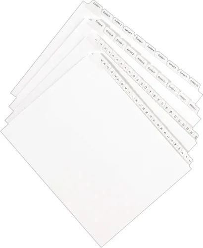 Vista 7 de Avery Individual Legal Exhibit Dividers, Allstate Style, A, Side Tab, 8.5 x 11 inches, Pack of 25 (82163)