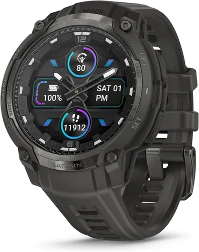 Vista 9 de Garmin Instinct® Crossover AMOLED, resistente reloj inteligente híbrido con GPS con manecillas de reloj analógicas y pantalla AMOLED brillante
