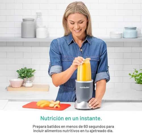 Vista 7 de nutribullet Licuadora personal, batidos, batidos, preparación de alimentos y mezcla congelada, 24 onzas, 600 vatios, gris, NBR-0601WM, (paquete de 2)