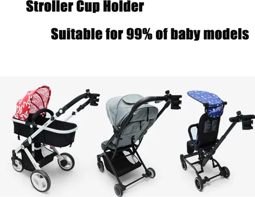 Vista 6 de PandaEar Portavasos para cochecito, soporte universal para tazas, soporte para bicicleta, duradero, fácil de instalar para cochecito, bicicleta