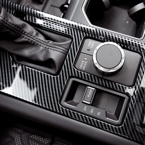 Vista 4 de Kolya Compatible con Toyota Tundra 2022 2023 2024 2025 Accesorios Cubierta de Moldura del Panel de Palanca de Cambios de Consola Central