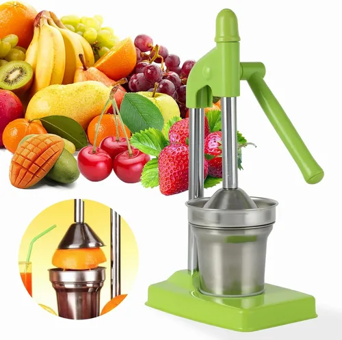 Vista 3 de Exprimidor manual de acero inoxidable, exprimidor de hierro fundido, exprimidor manual de naranjas y exprimidores de cítricos profesionales