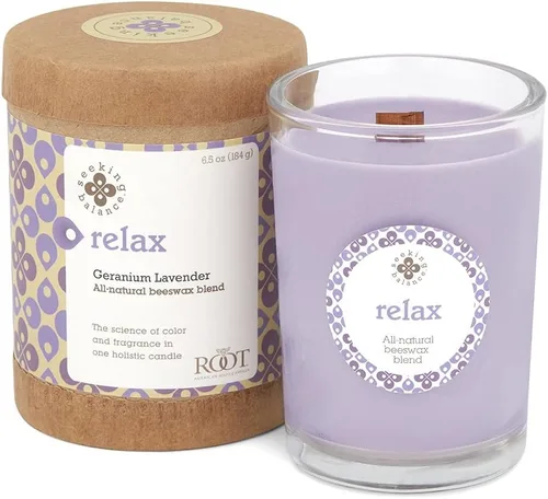 Vista 24 de Root Candles Seeking Balance Vela de spa con mecha de madera, velas de aromaterapia, 6.5 onzas, calma: Hoja de laurel y abedul