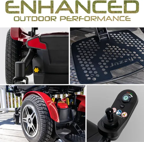 Vista 3 de Pride Mobility Jazzy Elite HD Group 2 Silla eléctrica resistente, tracción delantera, silla de ruedas eléctrica motorizada para adultos, 450 libras.