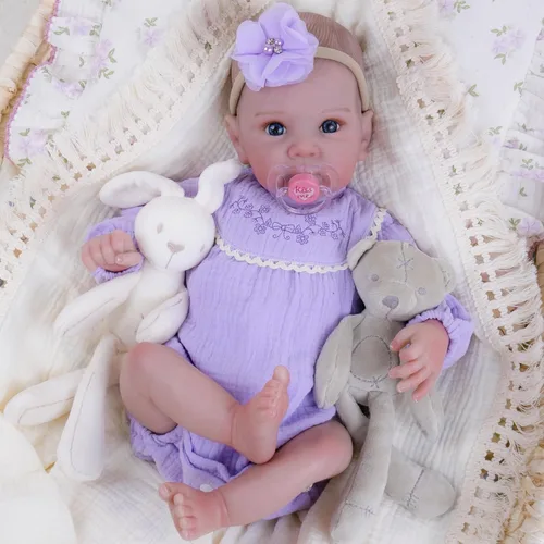 Vista 10 de Milidool Muñecas de bebé recién nacidas realistas de 20 pulgadas con cuerpo posable, muñecas de bebé de la vida real con accesorios para niñas