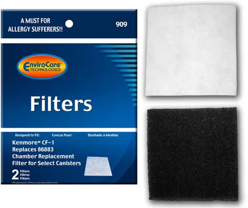 Kenmore Sears Progressive. Filtro de espuma CF1 para aspiradoras Progressive y Whispertone, y Panasonic 86883, 86880, 20-86883, 2086883, 8175084