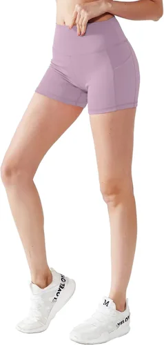 Vista 5 de CADMUS Pantalones cortos de yoga de cintura alta para mujer, con bolsillos laterales de elastano