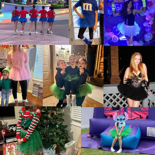 Vista 2 de Zando Tutú en capas de tul para bailar, tutú de princesa, falda esponjosa con volantes, disfraz de Halloween para mujer