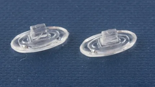 Vista 6 de Almohadillas de silicona de goma transparente tipo clip para la nariz, piezas para anteojos, lentes de sol, marcos de lectura, HNP003
