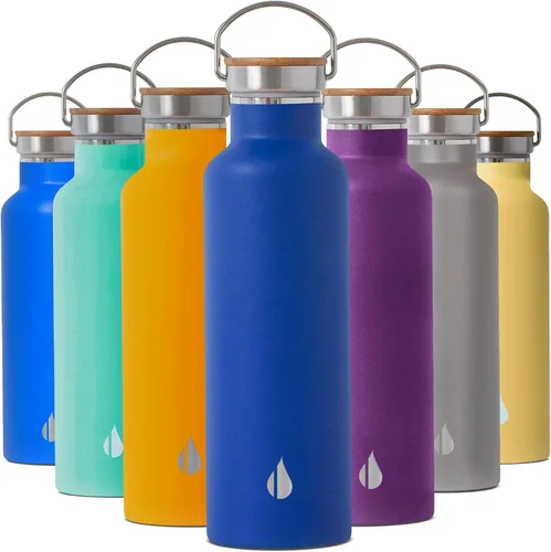 Vista 5 de Elemental Botella de agua clásica de acero inoxidable, 25 onzas, a prueba de fugas, doble pared aislada, para viajes, gimnasio, deportes e