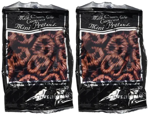 Vista 2 de Trader Joe's Mini pretzels cubiertos de chocolate con leche, 12 onzas (paquete de 2)