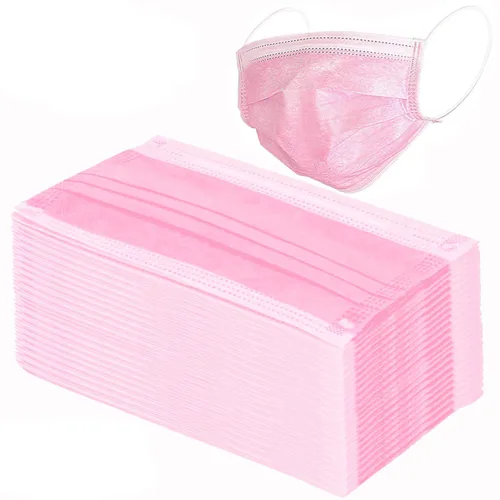 Vista 9 de Wecolor Paquete de 120 mascarillas desechables con cinta elástica para las orejas, 3 capas transpirables (negro)