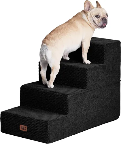 Vista 60 de EHEYCIGA Escaleras para perros pequeños de 16.5" de altura, escalones de 3 peldaños extra anchos para perros para sofá y silla, escalones para 2-Gris