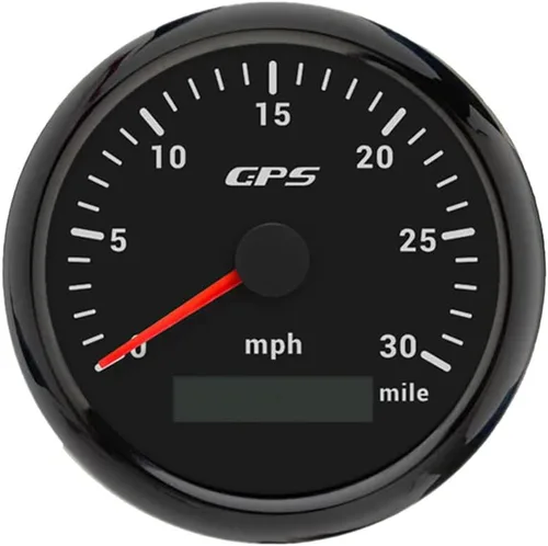 Vista 12 de ELING 3.346 in Velocímetro GPS Odómetro 18.6 mi/h 12V 24V con 8 colores retroiluminación para bicicleta carrito de golf