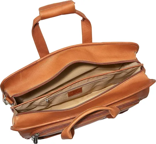 Vista 6 de Piel Leather Cartera de media luna, Saddle, Cartera de media luna