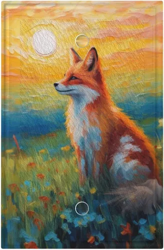 Vista 94 de Cubiertas Decorativas de Arte para Interruptores de Luz de Hojas de Otoño Placa de Pared de Palanca Individual Cubierta Decorativa para Interruptor