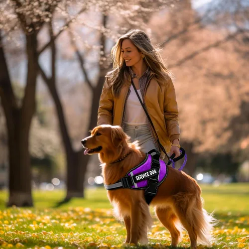 Vista 21 de Chaleco para Perro de Servicio, 9 Parches Arnés para Perro sin Tirones y Correa con Asa, Chaleco para Mascota Fácil de Poner y Quitar con Correas