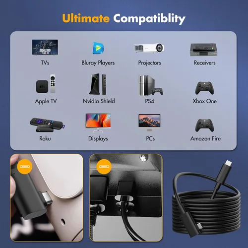 Vista 6 de Opcables Quest 2 Link Cable Fiber Optic Cable,USB 3.2 Gen1 USB C to C 5Gbps High Speed Data Transfer and Fast Charging,Quest 2 pc Link Cable for