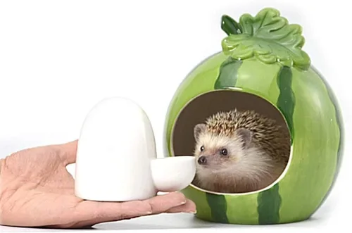 Vista 2 de Dahey Drinking Water Feeder Ceramics Slient Bottle Waterer Automatic Small Pets for Hamster Hedgehog Chinchilla Ferret Small Guinea Pig, White, 8Oz