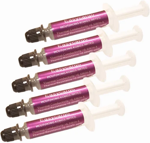 Vista 4 de Easycargo Kit de pasta térmica de 6,5 W/m-k, compuesto de grasa térmica de alto rendimiento para interfaz de disipador de calor más refrigerante
