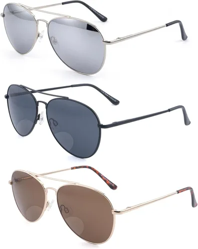 Vista 7 de Gafas de sol bifocales clásicas, gafas de lectura de metal Command Aviator para hombres y mujeres