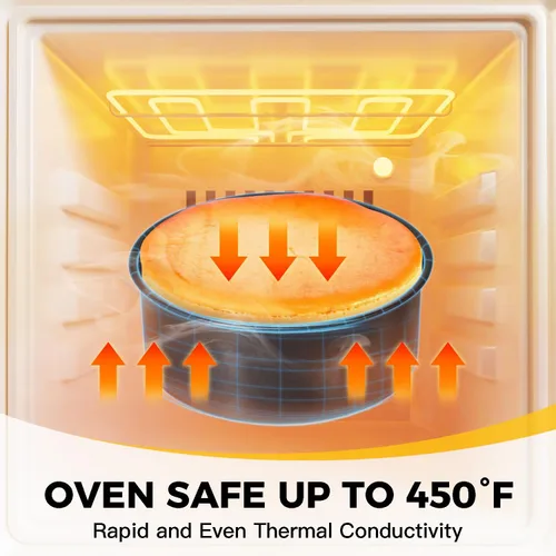 Vista 7 de HONGBAKE Moldes para pasteles de 6 pulgadas para hornear, juego de moldes redondos para pasteles de capas con 120 piezas de papel pergamino, molde