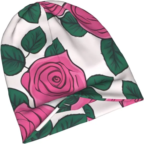 Vista 5 de Many Beautiful Pink Roses Unisex Elastic Brimless Hat for Home Indoor and Outdoor Activities Skiing Mountaineering Traveling