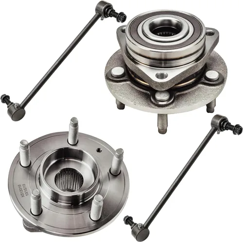 Vista 411 de Detroit Axle - Kit de cubos de rodamiento de rueda delantera de 6 piezas para Dodge Dart 2013-2016, Chrysler 200 2015-2017, 2 cojinetes de rueda