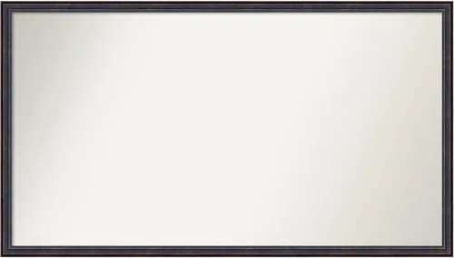 Vista 75 de Amanti Art Espejo de baño de bronce para sobre el fregadero, 25 x 26 pulgadas, espejo rectangular de bronce oscuro, marco de madera tradicional