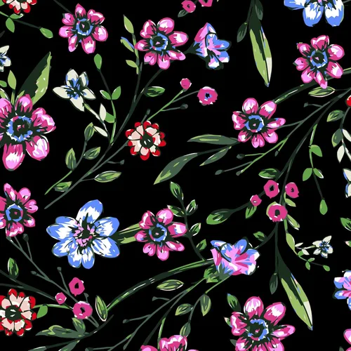 Vista 5 de Sloggers 5122DSYBK06 - Zapatos de jardín impermeables y cómodos, talla 6, estampado primaveral de color negro