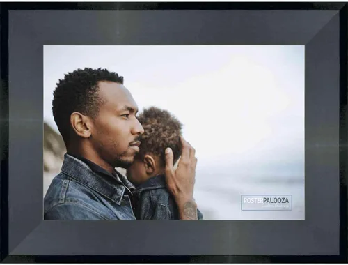 Vista 9 de Poster Palooza 5x5 Inch Contemporary Black Complete Wood Square Picture Frame with UV Acrylic Plexiglass, Foam Board Backing & Hardware Included