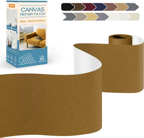 Vista 80 de KING MOUNTAIN Cinta de reparación de tela de nailon autoadhesiva, 4×63 pulgadas, parche rápido de reparación de chaqueta de plumón, kit de parche