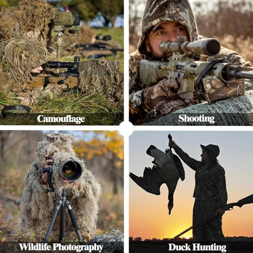 Vista 5 de HYOUT Bufandas tácticas para el cuello Camo Woodland Bufanda del desierto Shemagh para deportes al aire libre