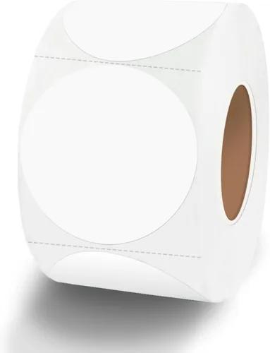 Vista 12 de Etiquetas adhesivas térmicas redondas de arcoíris de 1.5 pulgadas, etiquetas térmicas directas circulares autoadhesivas, etiquetas adhesivas