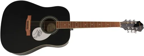 Vista 2 de JUSTIN BIEBER GUITARRA ACÚSTICA GIBSON EPIPHONE CON JAMES SPENCE AUTHENTICATION JSA COA - POP SUPERSTAR, MY WORLD 2.0, BAJO EL MISTLETOE, CREE