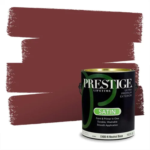 Vista 733 de Prestige Paints Pintura exterior e imprimación en uno, 1 galón, plano, coincidencia comparable de Valspar* Amber Rose*