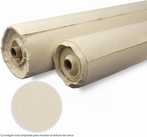 Vista 3 de Creative Mark Rollo de lona de pato de algodón sin imprimar - Rollo de pato militar de 10 oz - 60 pulgadas x 30 yardas - Lienzo de textura lisa