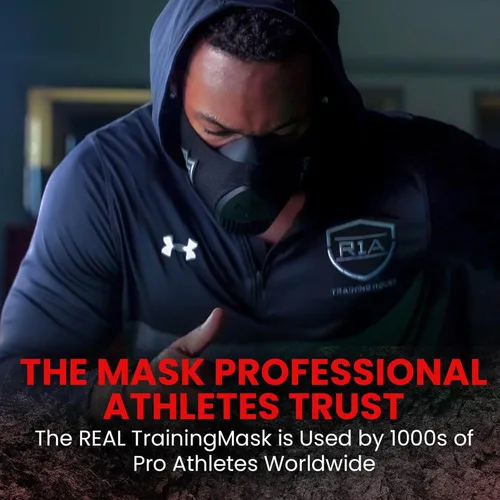 Vista 5 de TRAININGMASK 3.0 Performance Breathing Trainer - Altitude Training Mask for Stamina, Clinically Proven & Patented