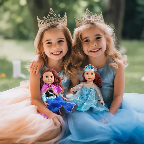 Vista 7 de Ropa y accesorios WONDOLL para muñecas de 18 pulgadas, Vestido de disfraz de princesa, 6 piezas, de 18 pulgadas