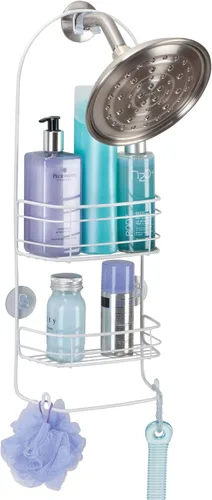 Vista 5 de InterDesign 58652 Rondo - Organizador de ducha para champú, acondicionador, jabón, color blanco