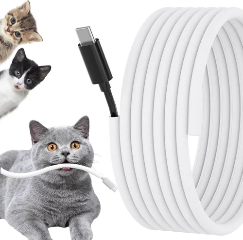 Vista 9 de Protectores de cables de 1 pulgada para mascotas anti-mordida, protector de cables de 10 pies cubiertas de cables para mascotas, funda de cable
