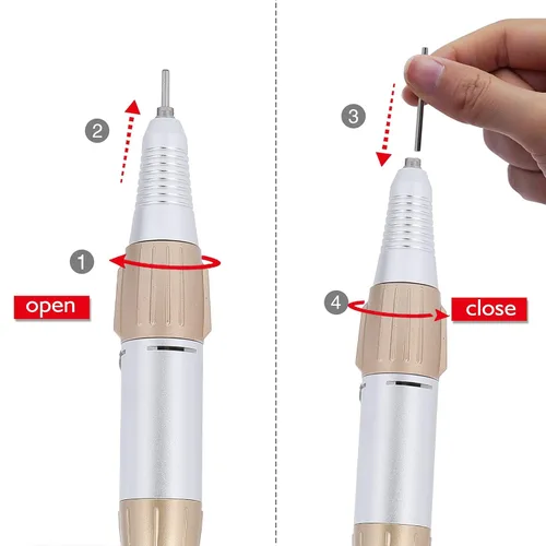 Vista 4 de Electric Nail Drill Hand Drill Replacement, 35000rpm Nail Drill Handle Handpiece 5 pins Plug or Electric Nail Polishing Machine for Manicure