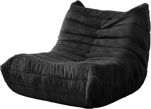 Vista 3 de Hobestluk Puf de espuma viscoelástica, puf grande con relleno, sofá perezoso para sala de estar, dormitorio, sala