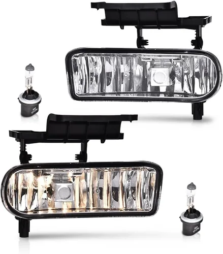 CNNELL Conjunto de luces antiniebla compatible con Chevy Silverado 1500 2500 1999-2002, Chevy Silverado 3500 2001-2002, Chevy Suburban/Tahoe Lente