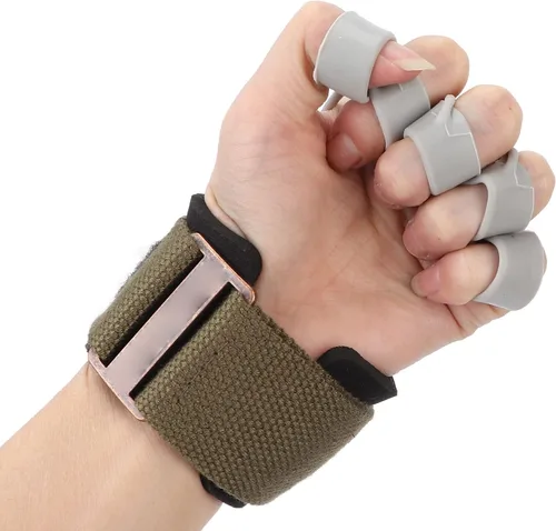 Vista 5 de Ejercitador de dedos, fortalecedor de agarre de mano de 20 libras/40 libras, fortalecedor de mano, banda de dedos, guitarra, estirador de dedos
