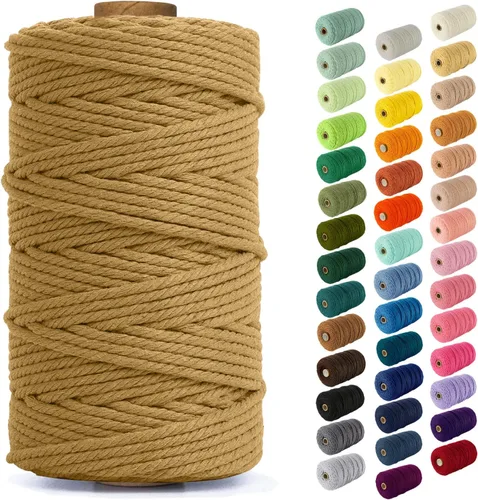 Vista 137 de Nook Theory Hilo de macramé de 3mm 109 yardas - Cuerda de macramé suave de 4mm, 5mm perfecta para nudos - Suministros de macramé para colgadores