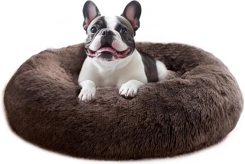 Vista 338 de JOLLYVOGUE Cama Calmante para Perros Pequeños - Cama para Perros Pequeños en Forma de Dona Lavable de 23 Pulgadas para Gatitos y Cachorros, Camas