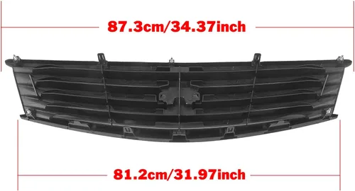Vista 6 de Parrilla delantera para Infiniti G37 2 puertas Coupé 2008-2013 2011 2012 Negro brillante