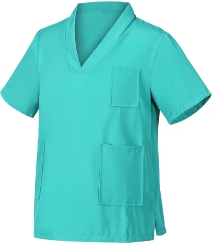 Vista 5 de SIZGAROOT Disfraz de médico para niños y niñas, disfraz de médico con abrigo de laboratorio, disfraz de fiesta de Halloween