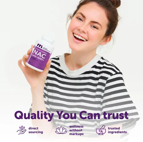 Vista 5 de Micro Ingredients NAC with NAD+ 1,000 mg Per Serving, 240 Vegetarian Capsules 2-in-1 N-Acetyl-L-Cysteine with Nicotinamide Adenine Dinucleotide